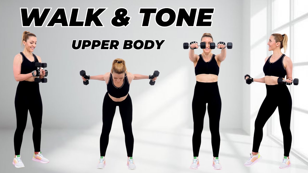 🔥37 Min WALK & TONE Dumbbell Workout🔥Upper Body Toning🔥Cardio & Strength🔥Burn Fat & Build Muscle🔥