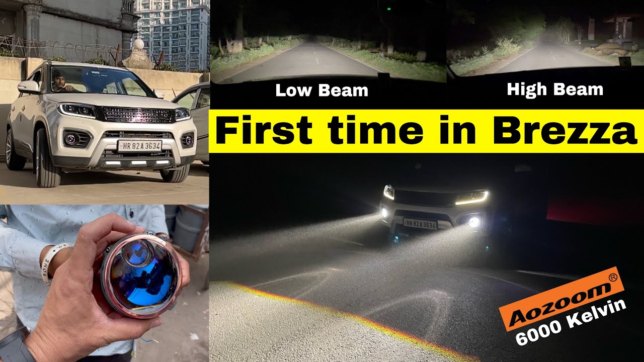 अपनी Brezza को Mini Range Rover बना ही दिया 😍 First Brezza in India with Aozoom 6000k LED Projector