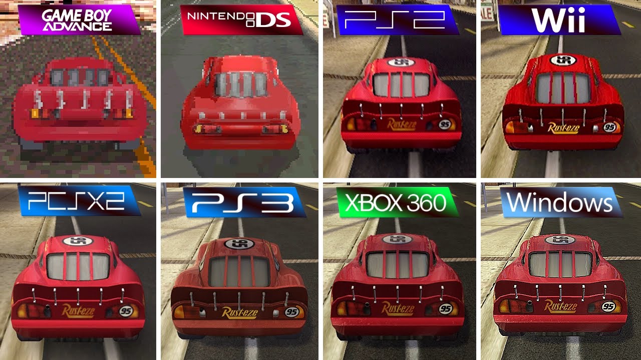 Cars Mater-National Championship (2007) GBA vs DS vs PS2 vs Wii vs PCSX2 vs PS3 vs XBOX 360 vs PC