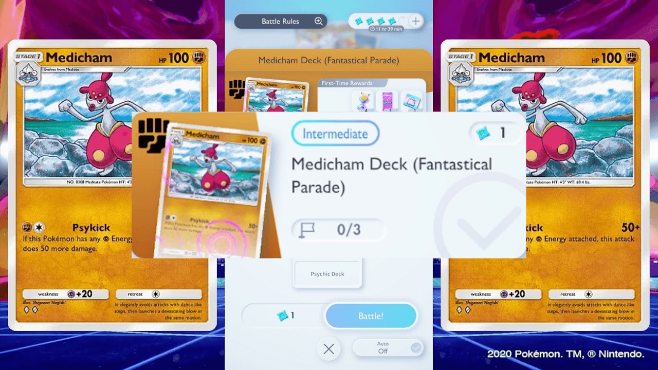 Mega Medicham EX Drop Event - Medicham (Intermediate) Pokémon TCG Pocket