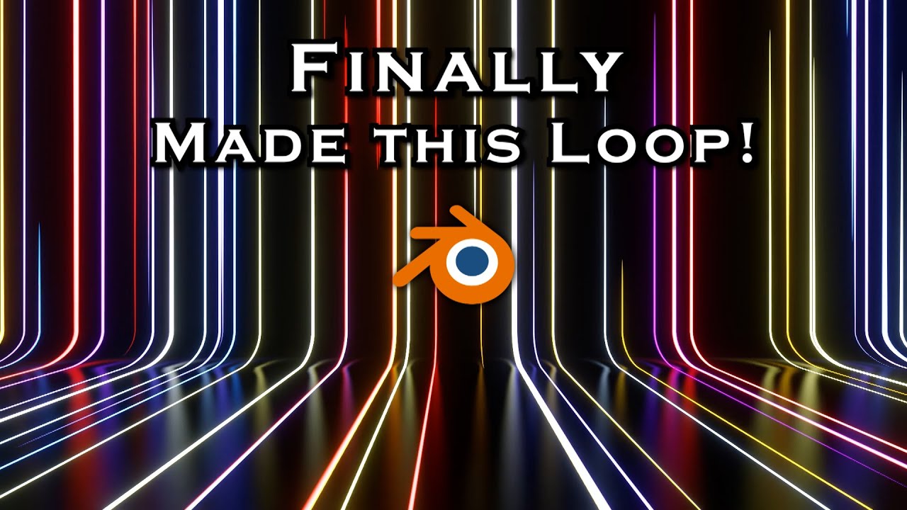 Цикл из неоновых линий дождя — урок по Blender