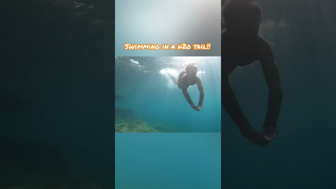 Swimming in a h2o just add water mermaid tail!