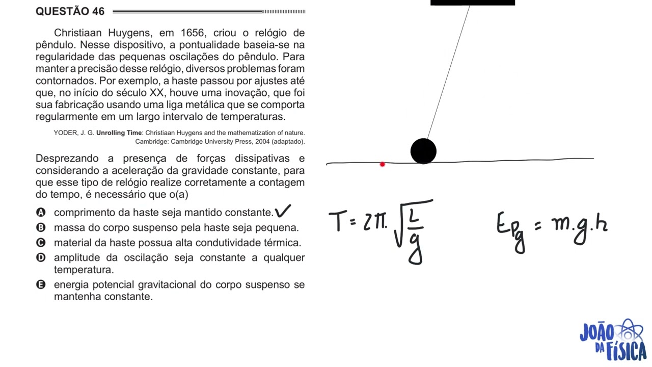 ENEM 2014 - Osciações- Dois engenheiros estão verificando se uma cavidade perfurada no solo está
