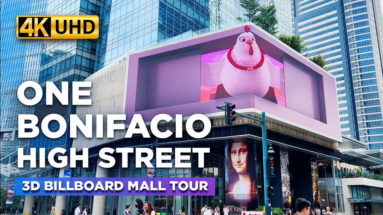 Step Inside ONE BONIFACIO HIGH STREET Mall | The Iconic 3D Billboard Building in BGC!【4K】