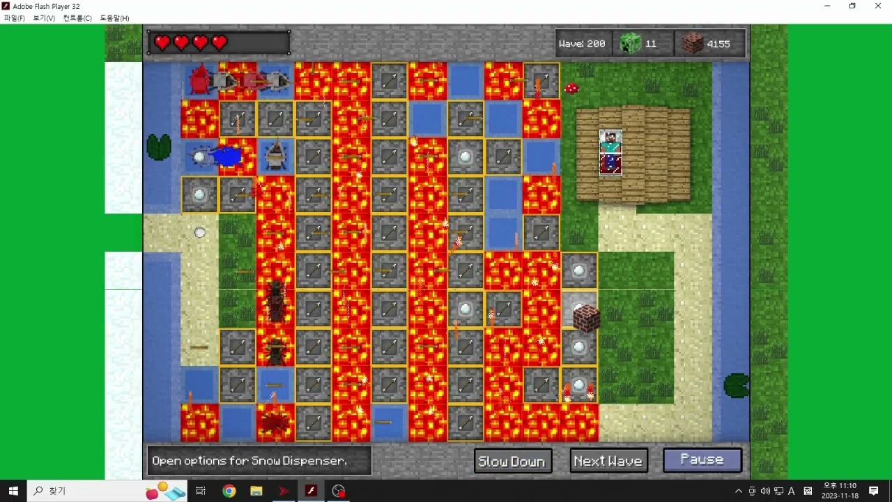 minecraft tower defense (flash game) 200 wave