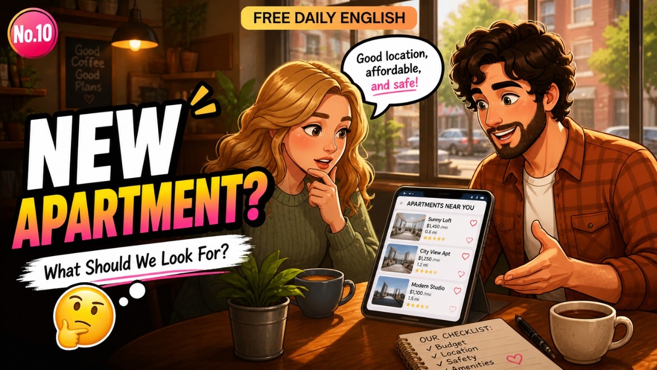 How to Find an Apartment in English | Learn English Conversation | Free Daily English
