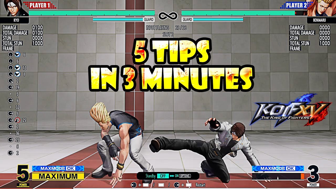 KOF XV : KYO - 5 Important Points To Use In Matches  !