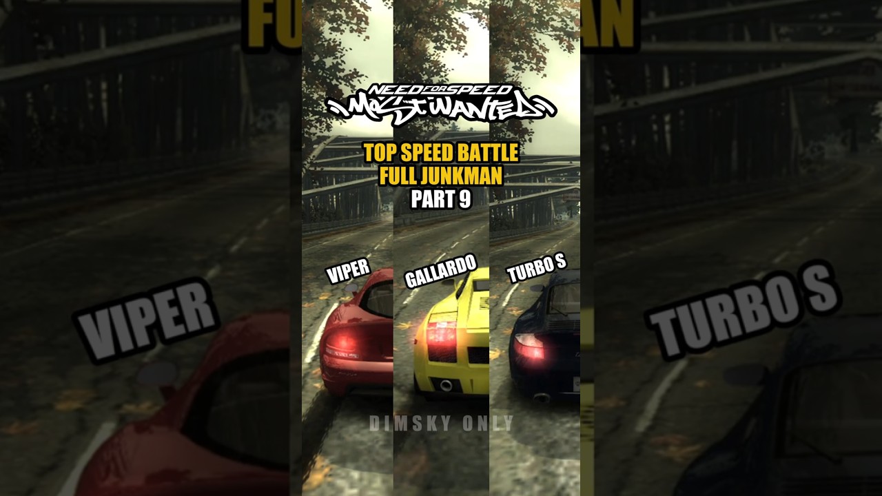 TOP SPEED BATTLE! 🔥 Full Junkman Part 9 - NFS Most Wanted #shorts #nfsmostwanted #nfs