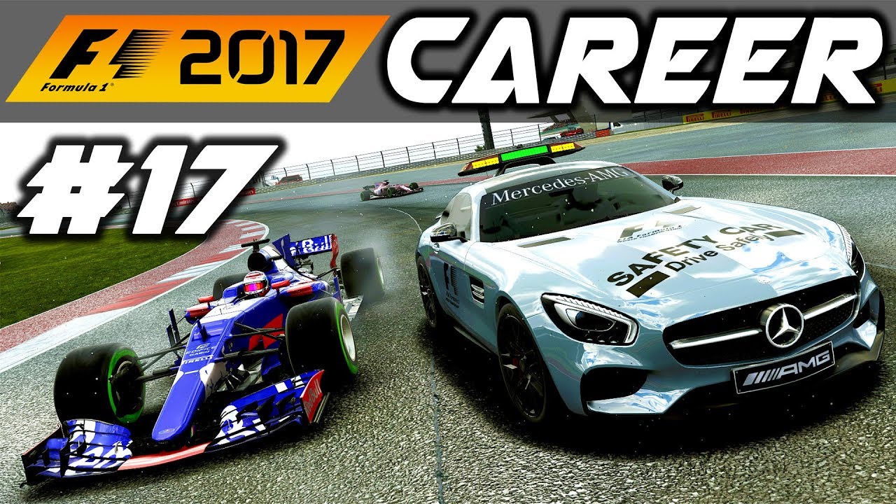 F1 2017 Career Mode Part 17: HITTING THE SAFETY CAR - USA GP