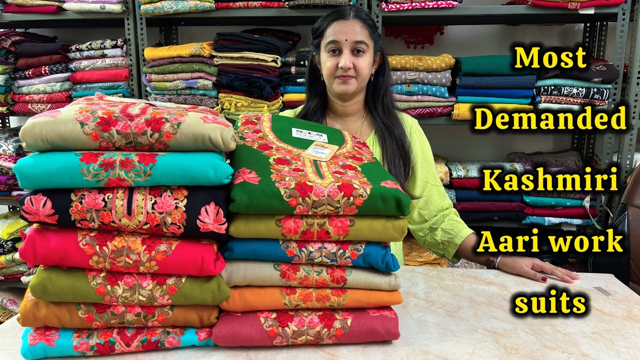 Most demanded kashmiri aari work suits 🌹Hand aari work winter collection🌹