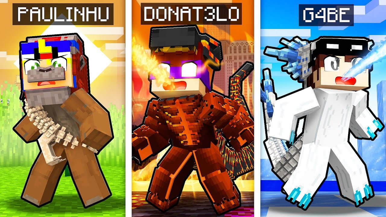 MINECRAFT... MAS TEMOS RAÇAS de KAIJUS!! (Godzilla Nuclear, Shimo Skar King)