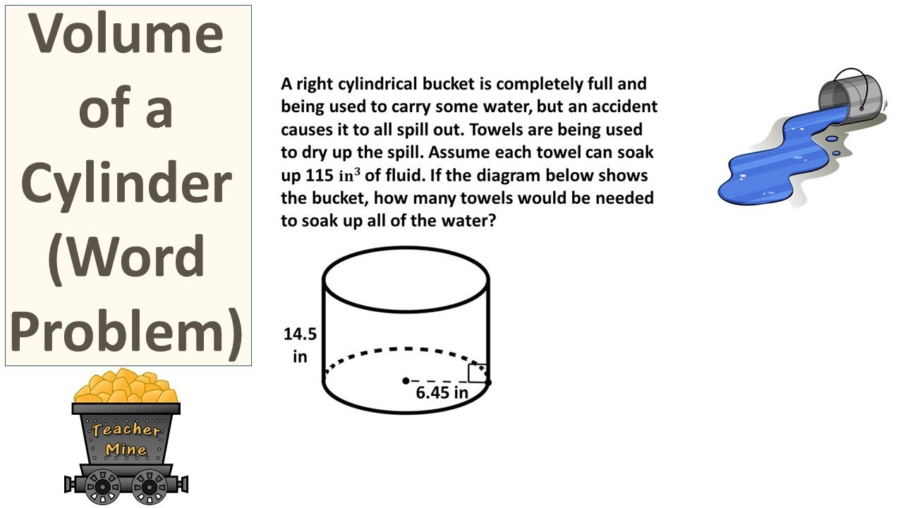 Volume of a Cylinder (Word Problem)