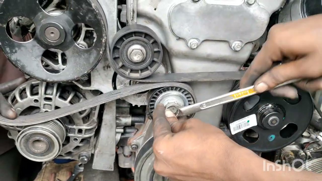 Chevrolet Enjoy Ac & alternator. power steering pump & watter pump belt change