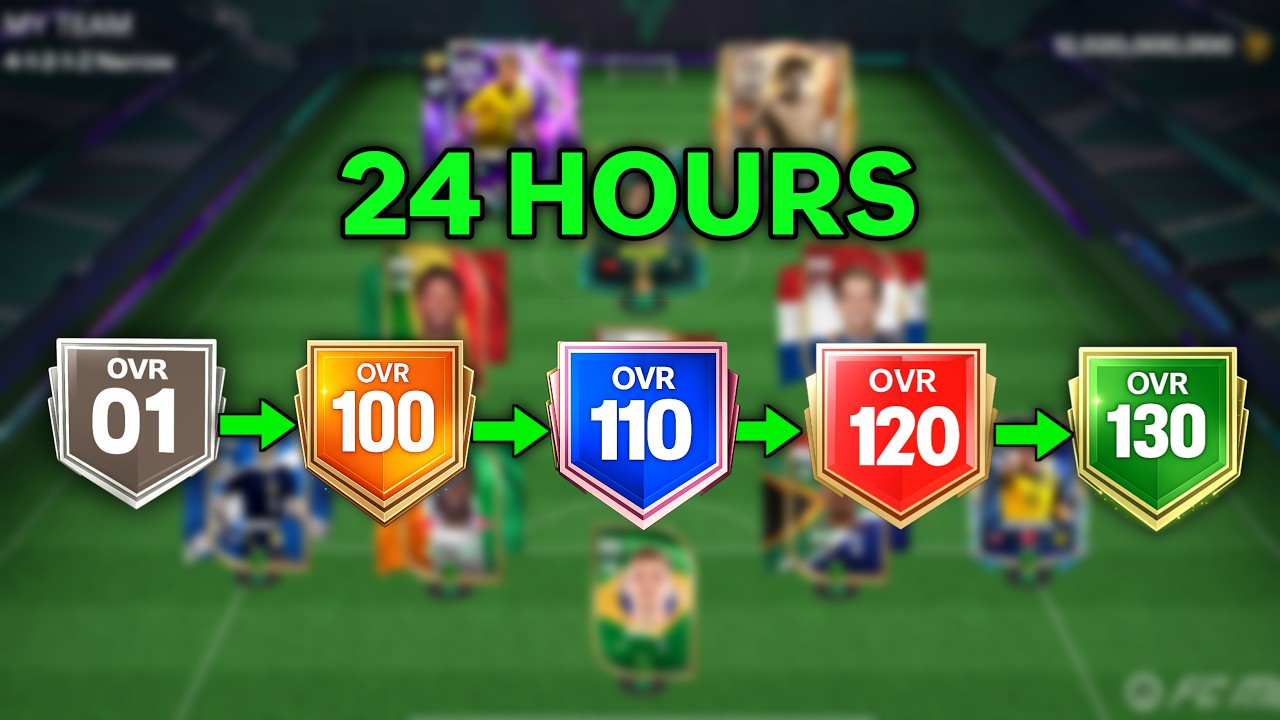 How Much OVR Can You Reach In 24 Hours With 100x Drafts On a New Account? ($0 Spent) #fcmobile 