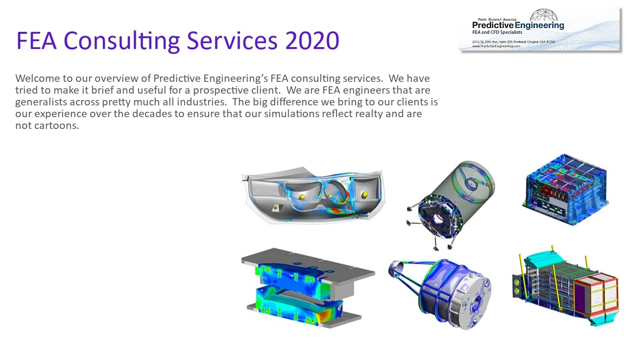 Predictive Engineering FEA Consulting Projects 2020