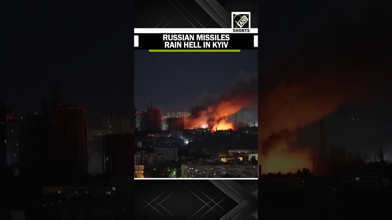 Heavy explosions light Kyiv sky during Russian missile attack on Ukraine
