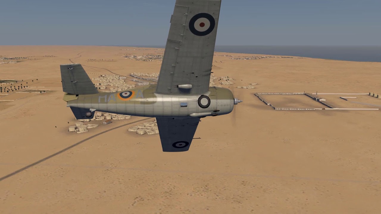 IL-2 Desert Wings | Martlet III (Grumman F4F Wildcat) | Flight over Sidi Barrani