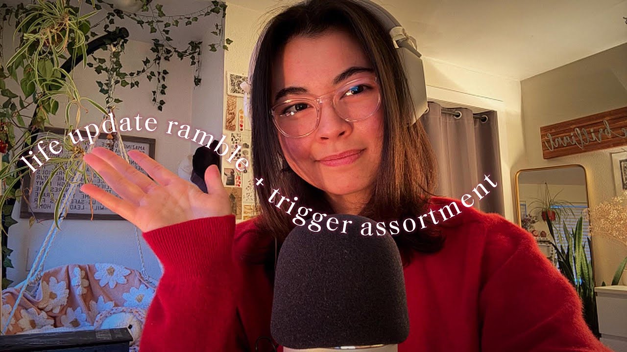 °❀⋆. ASMR life update ramble + trigger assortment (mic scratching, tapping, whispers, etc.)