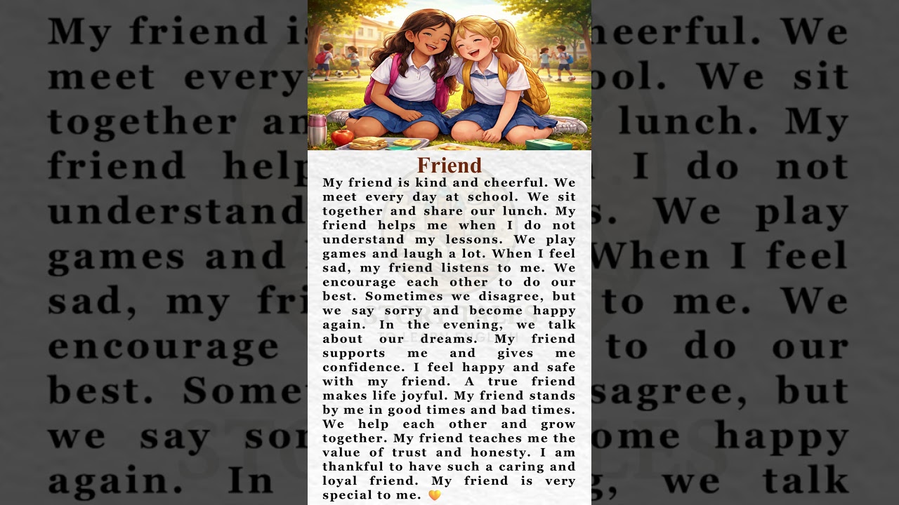 Friend #shorts #english #esl #friends #englishreading #englishgrammar #education #stle