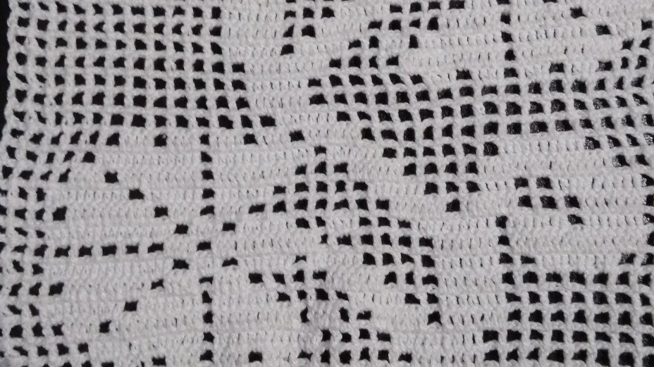 Motivo de crochê filé para caminho de mesa colchas tapetes cortinas e passadeiras