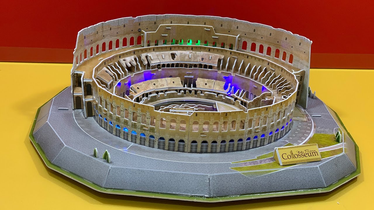 DIY Craft Instruction 3D Puzzle Cubicfun LED THE COLOSSEUM