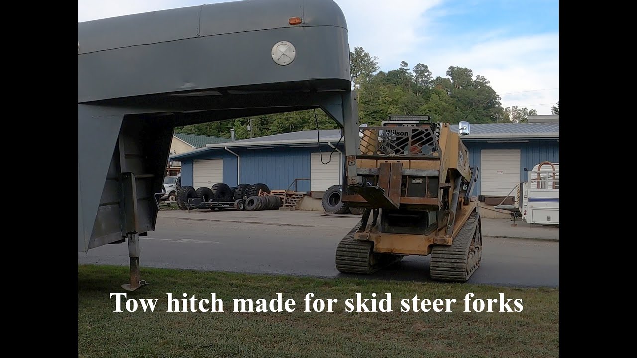 Tow hitch made for skid steer forks,
