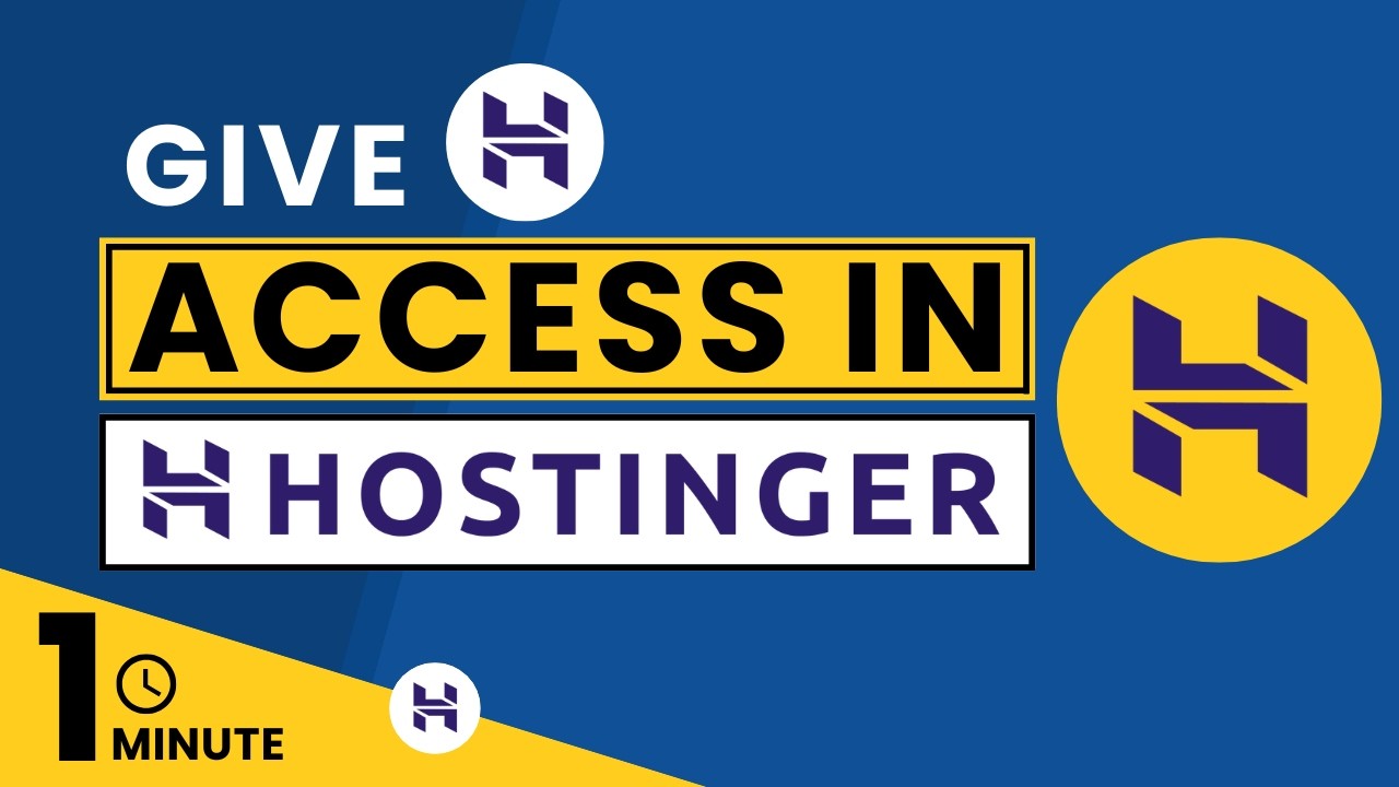 Hostinger Access Manager | How To Give Access For Manage Hostinger Account 2025