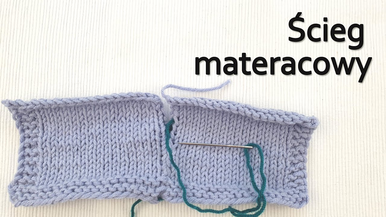 Ścieg materacowy/ Mattress stitch/ Jak zeszyć sweter, czapkę, dwie części na drutach,