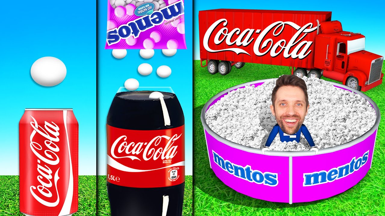 COCA COLA und MENTOS EXPERIMENT