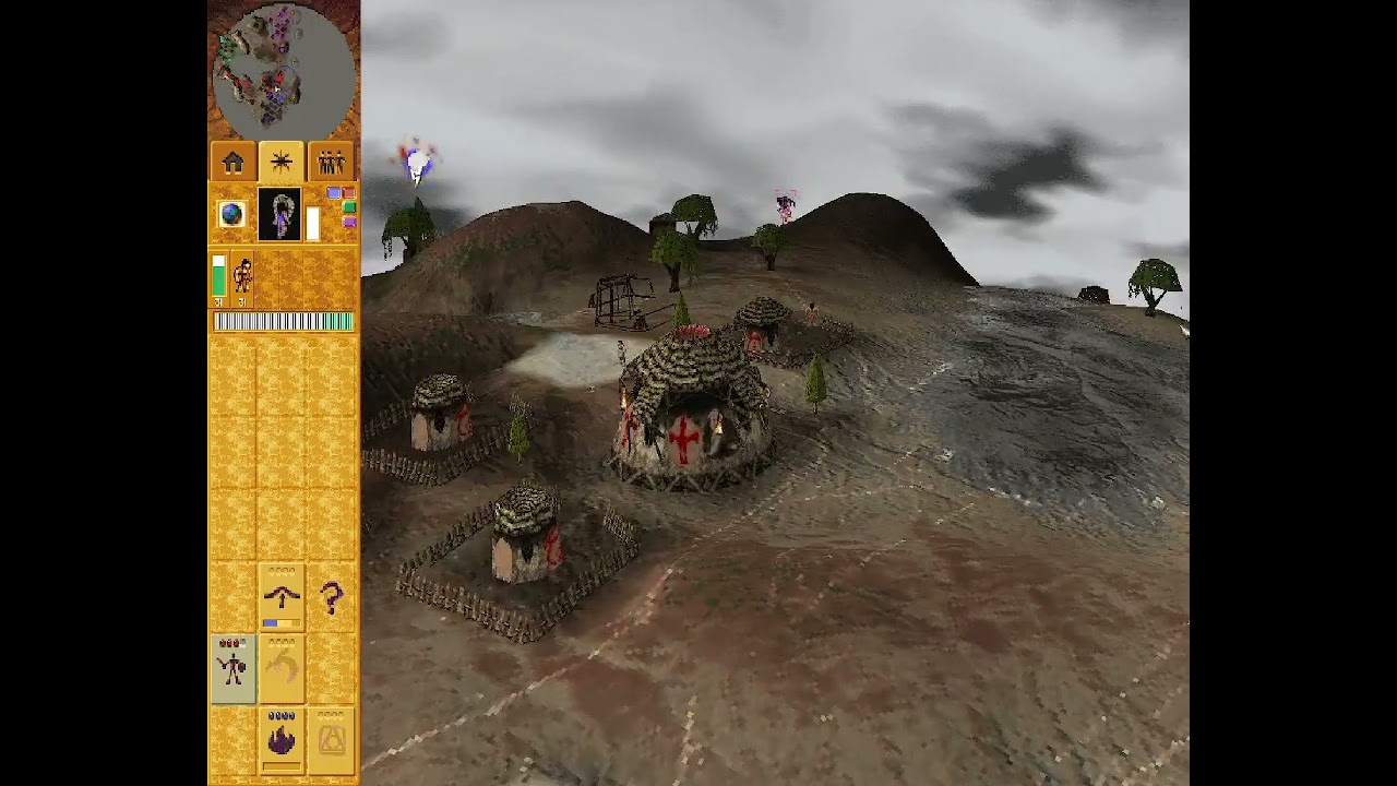 Populous: War Of The Gods. Level 4 Triforce Of Storms