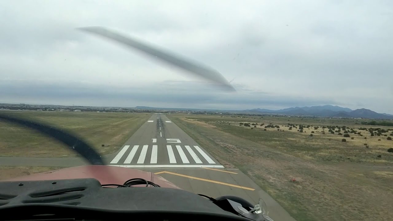 Landing at Santa Fe, New Mexico Airport
