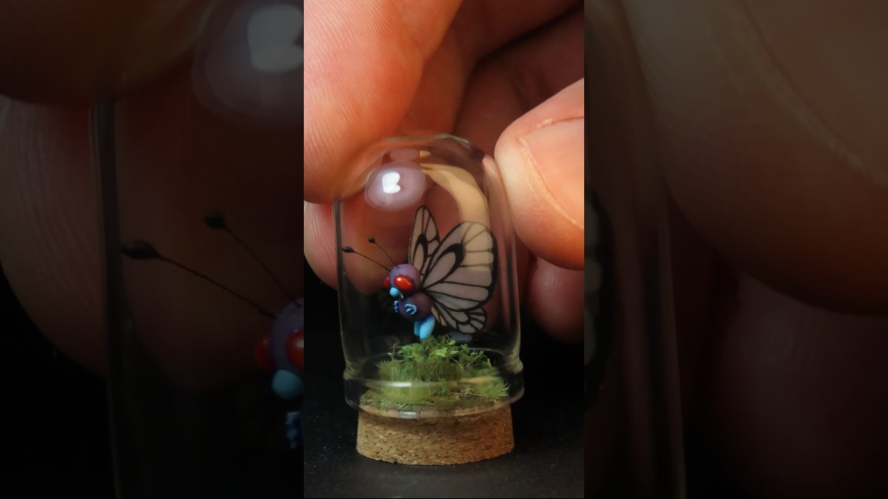 Butterfree 🦋 #tinythings #minithings #miniature #minimaker #mini #miniatures #butterfree #pokemon