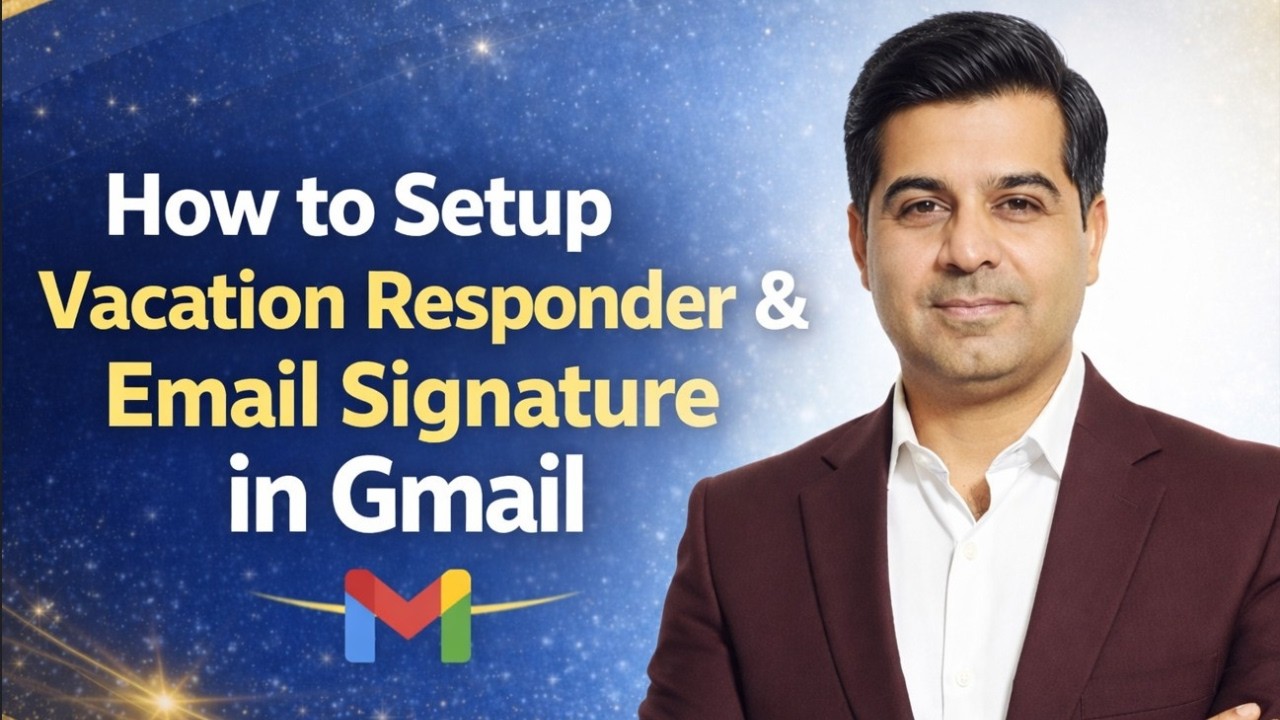 Vacation Responder and Email Signature in Gmail || How to Turn on Auto Reply in Gmail