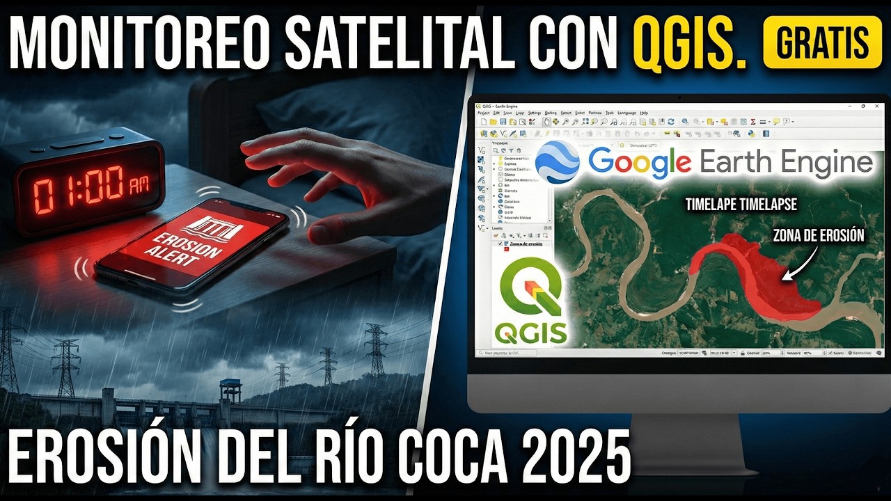 Monitoreo Satelital (Río Coca y Aeropuerto) con QGIS, Pixi y Earth Engine (Gratis)