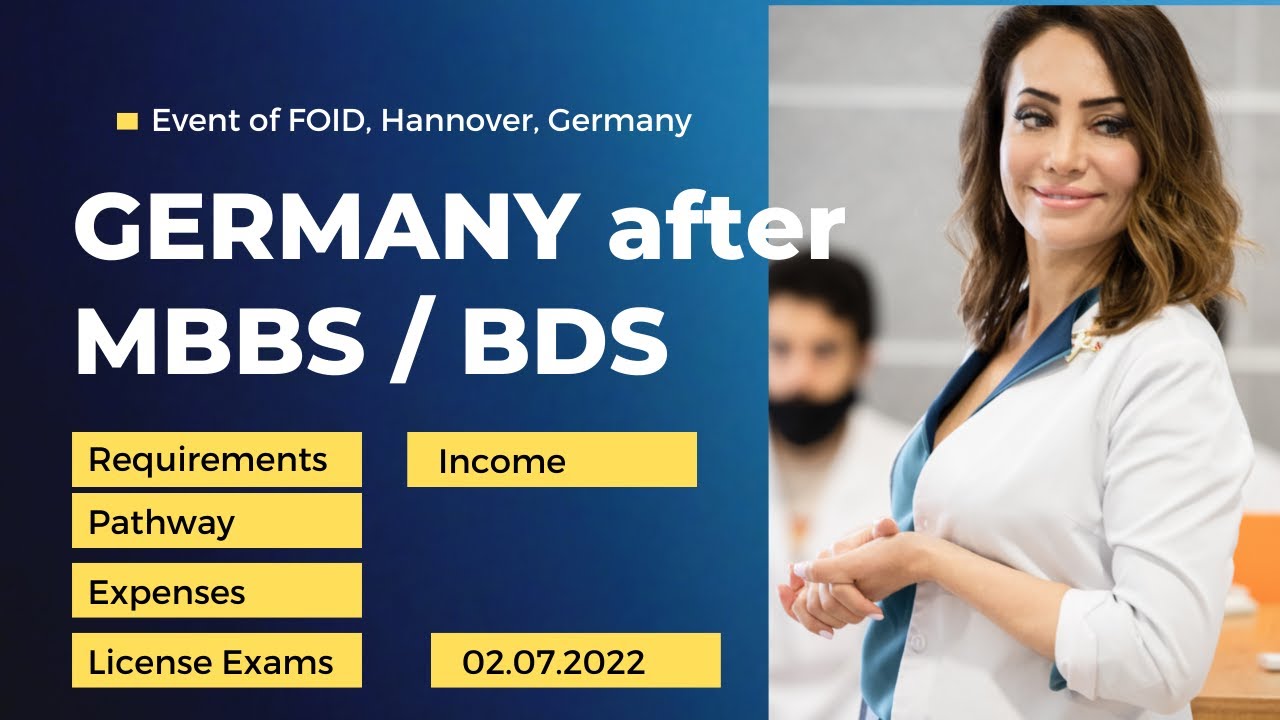 Germany after MBBS/BDS: Requirements, Pathway, Expenses, Income.@foidofficialyt