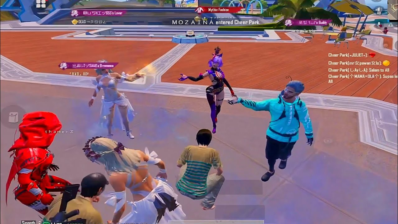 Gucci Bot in cheer park emoji/X–Suit Fight 😈🔥#pubgcheerpark #pubgxsuit #pubgmobile