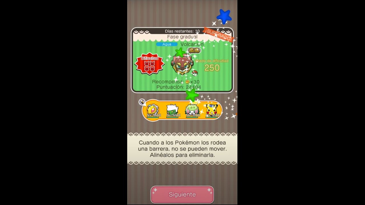 Pokémon Shuffle Volcanion Fase Gradual 250 + TRUCO