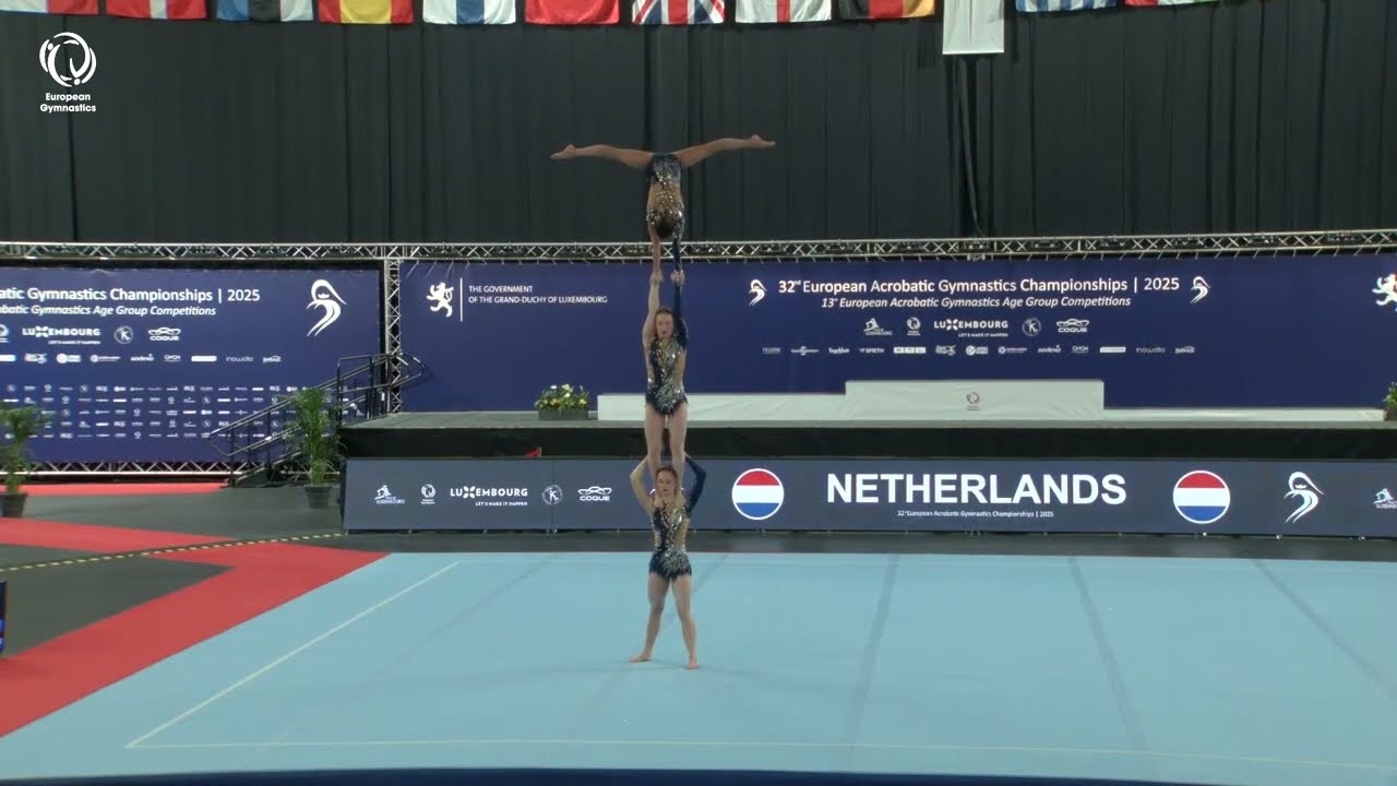 Daal, De Graaf & Speerstra (NED) - 2025 ACRO European bronze medallists, Women's Groups Balance