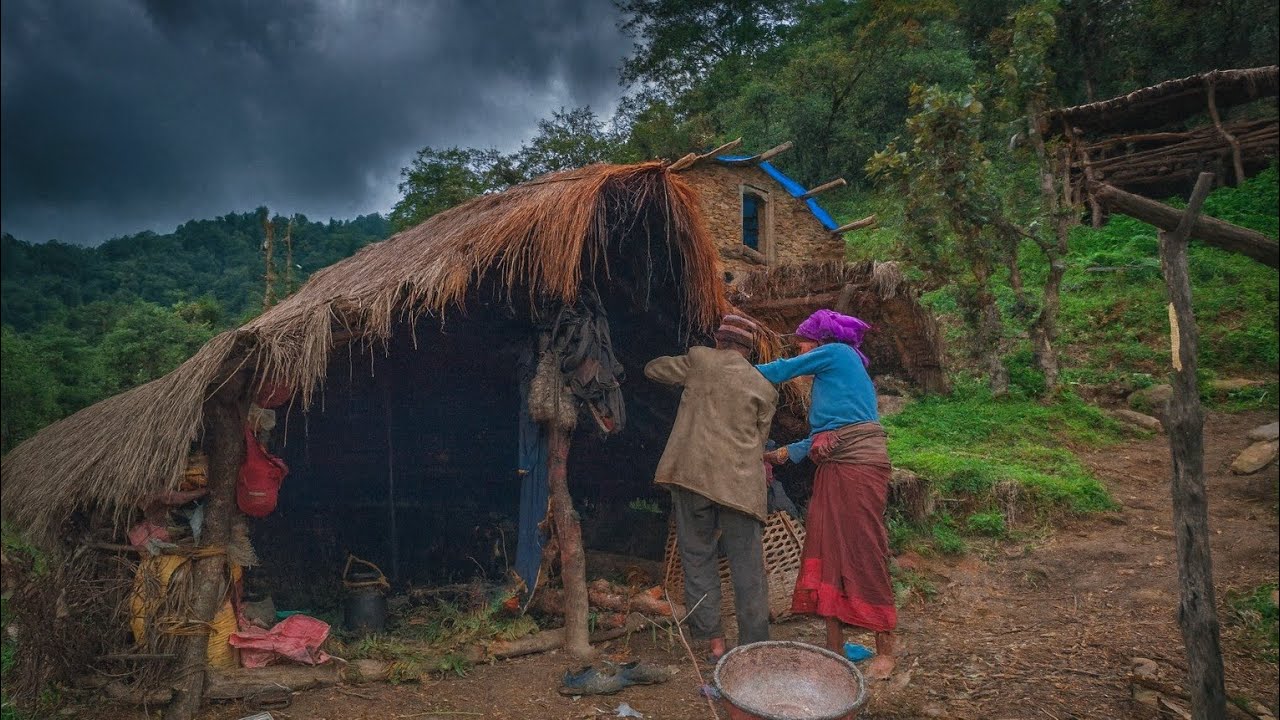 Nepali Mountain village life into the Rainy Season | Daily Activities of Rural village life in Nepal