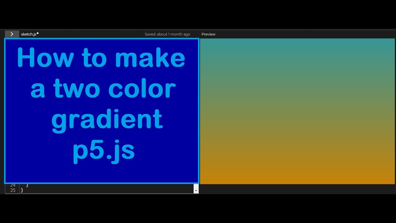 13a Make a two color gradient background using p5.js