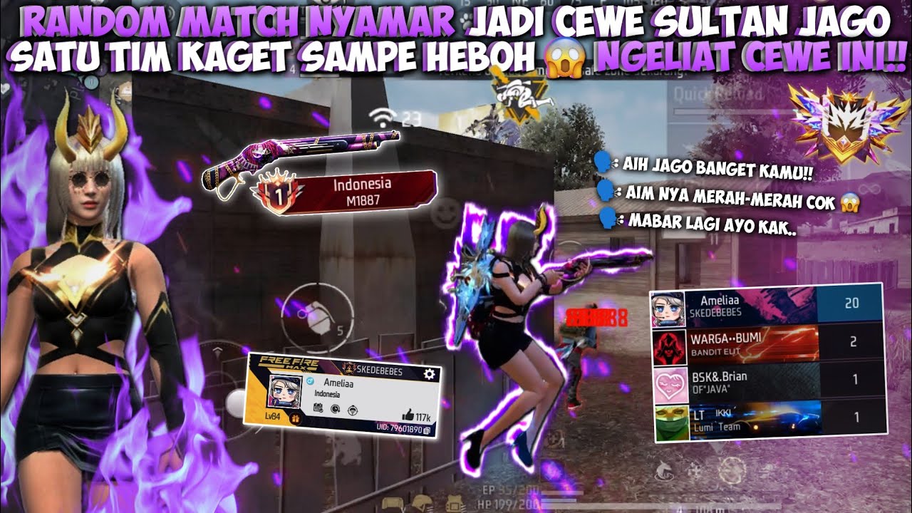 RANDOM MATCH NYAMAR JADI CEWE SULTAN!! BIKIN SATU TIM SAMPE HEBOH😱NGELIAT CEWE MAINNYA JAGO!!