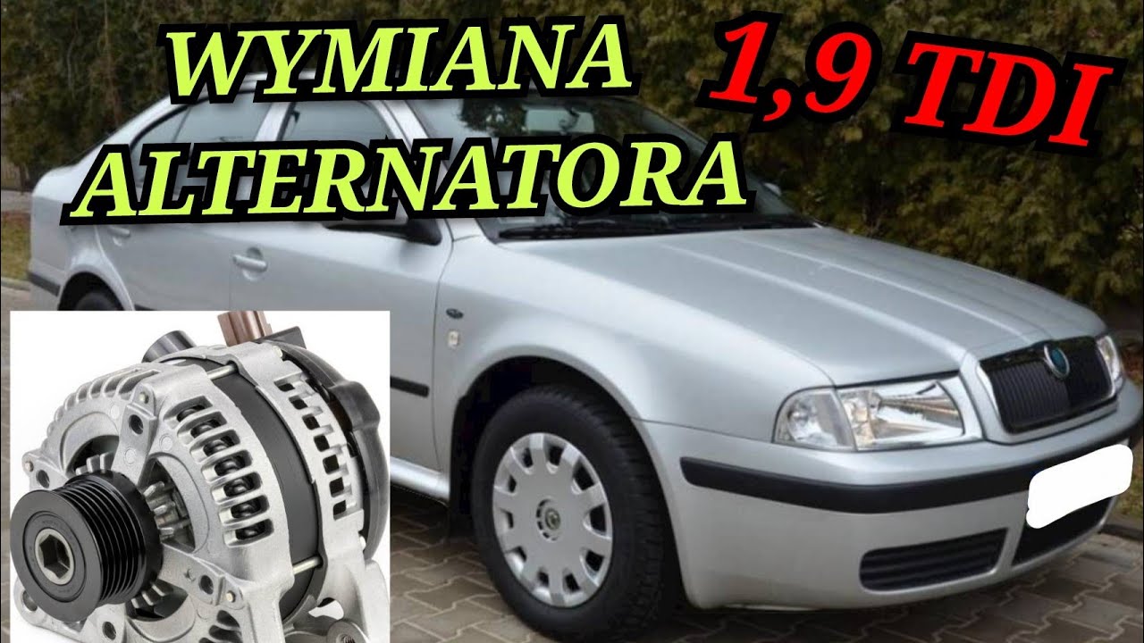 Jak wymienić alternator 1,9 TDI Skoda Octavia 1 I wymiana alternatora demontaż wyjąć