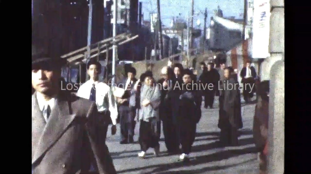 Aerial Views of Mount Fuji and Street Scenes of 1940s Japan