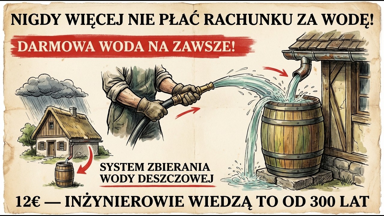 Nigdy więcej rachunków za wodę: system zbierania deszczówki (70 000 litrów rocznie za darmo!)