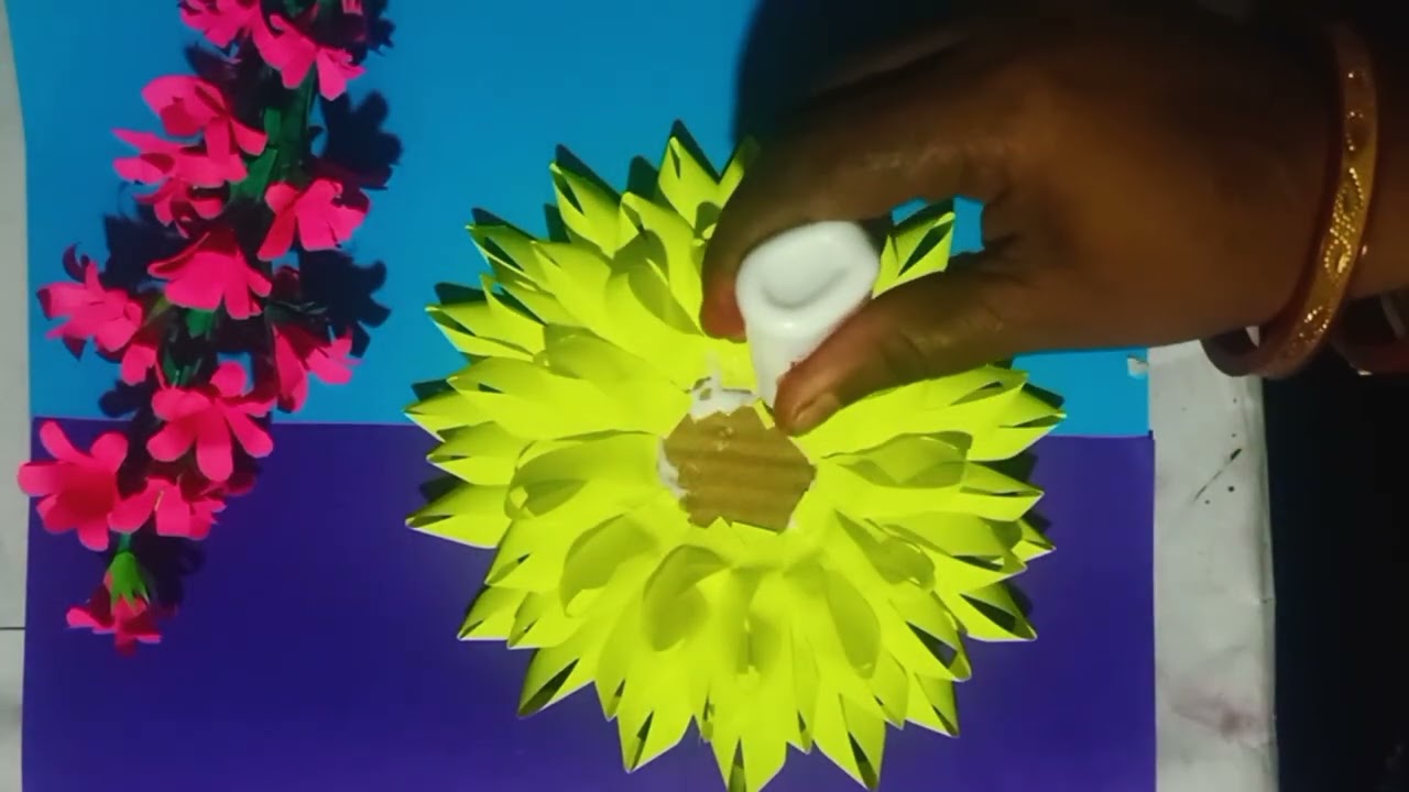 unique Paper Sunflower Making ideas.Paper Craft Ideas for Home decoration - Paper Craft ideas.