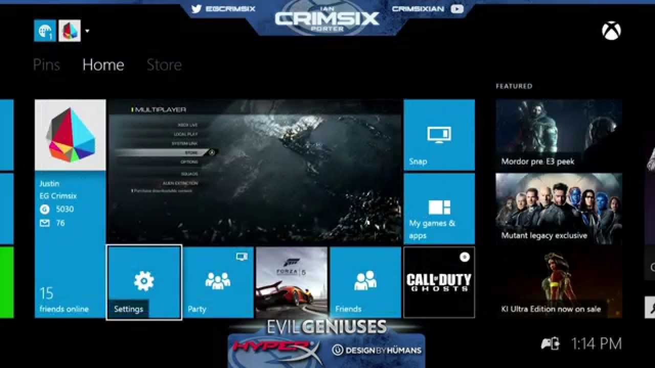 Crimsix's Xbox One Settings