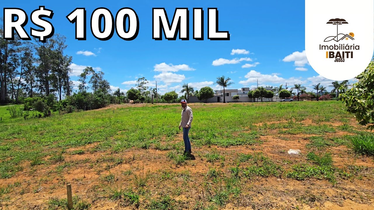 LOTE GRANDE COM ÓTIMO PADRÃO 2 MINUTOS DO CENTRO DA CIDADE R$ 100 MIL-Código:2604