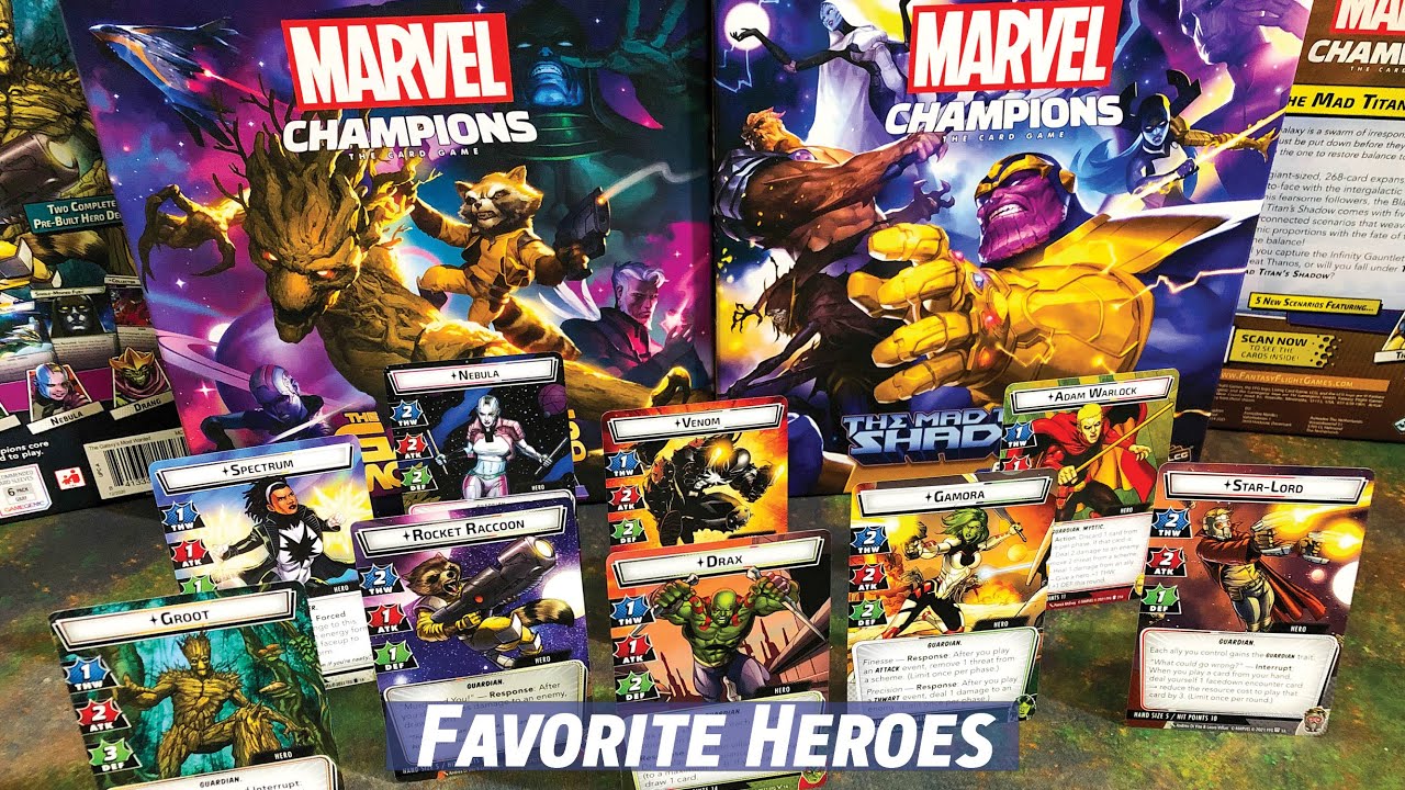 Favorite Heroes for MARVEL CHAMPIONS  |  Top 10 (of 26) for my Play Style