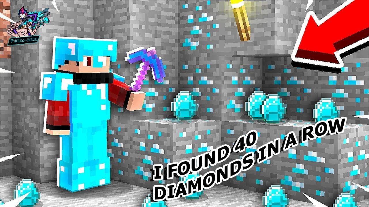 I FOUND 40 DIAMONDs in a row  | MINECRAFT BEDROCK EDITION #minecraft