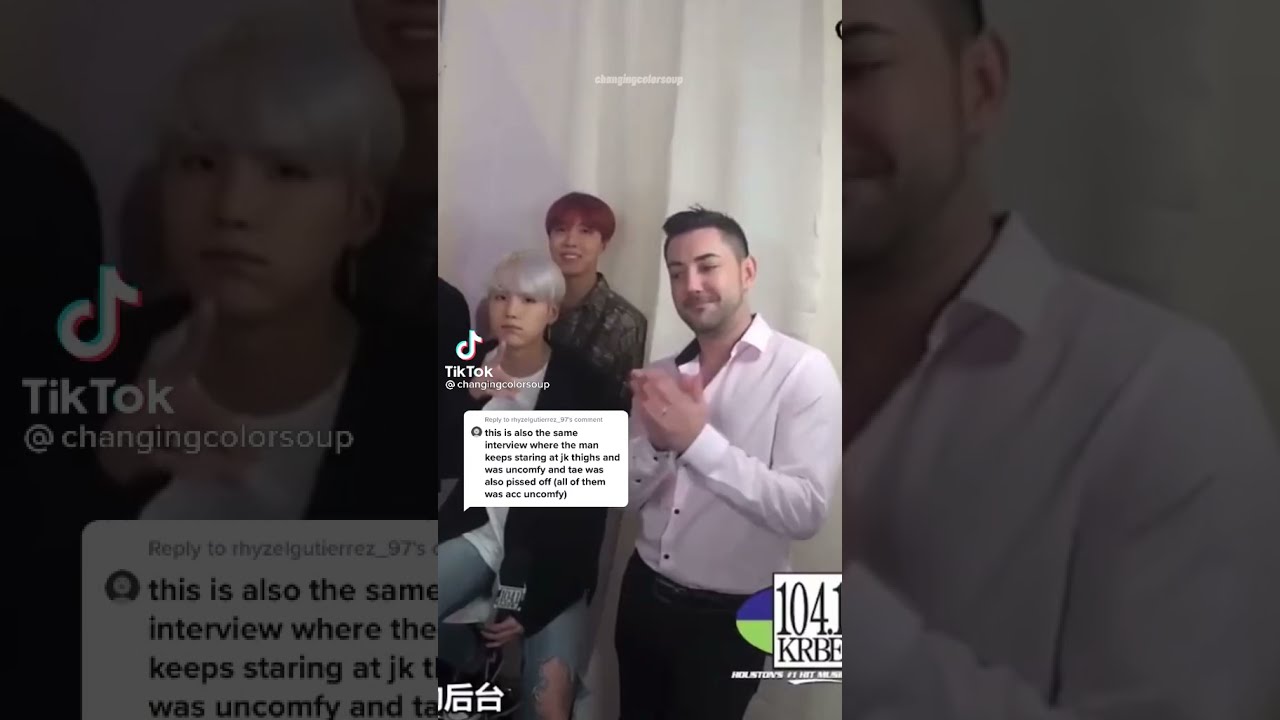 WEIRD Interviewer keeps staring at Jungkook and making bts uncomfortable 